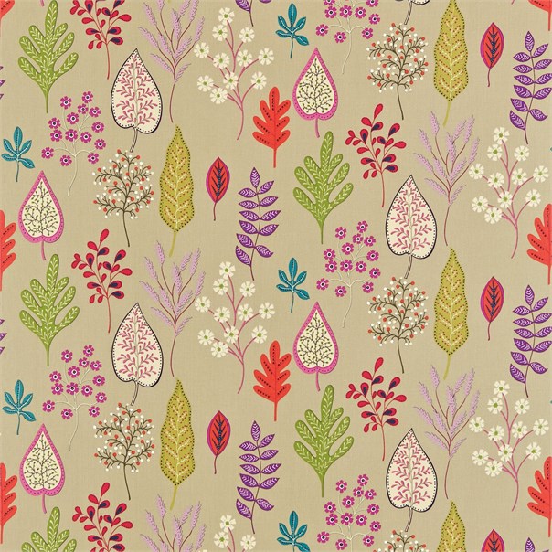 Zosa Biscuit Ruby Peony Zest Fabric by Harlequin