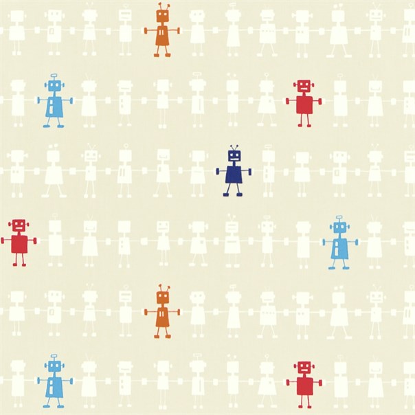 Reggie Robot Neutral Multi Fabric by Harlequin
