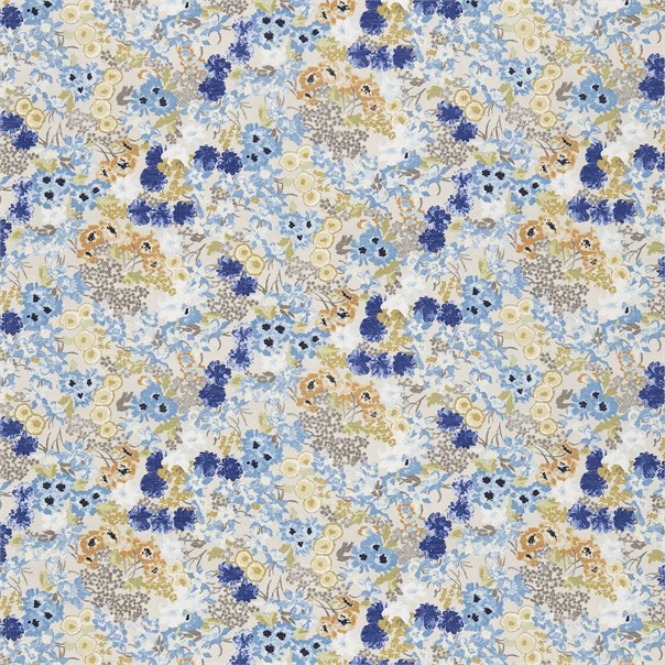 Florica Indigo/Moss Fabric by Harlequin