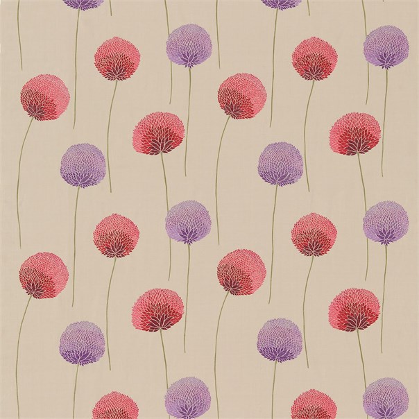 Allium Neutral Magenta and Lavender Fabric by Harlequin
