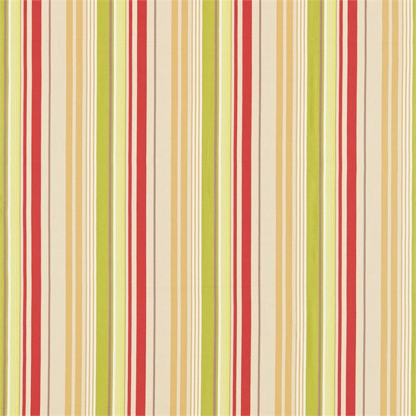 Tembok Stripe Buckskin Desert Lime Berry Fabric by Harlequin