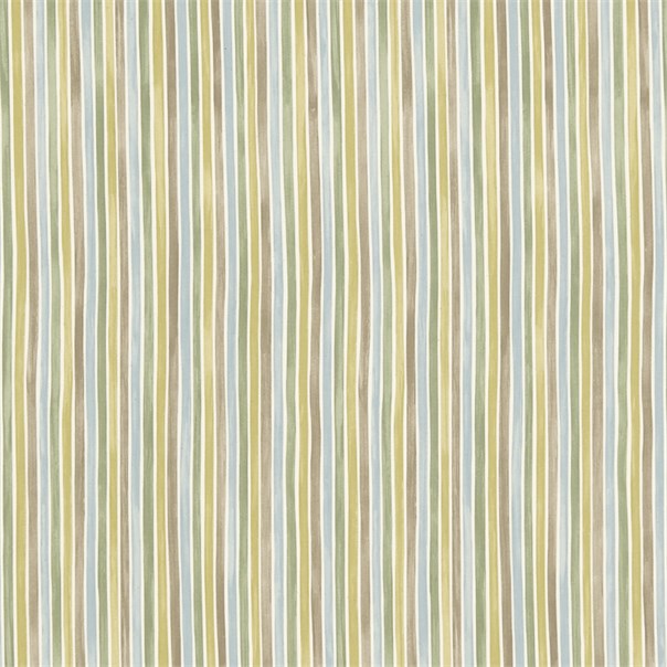 Polka Stripe Light Green/Duck Egg Fabric by Sanderson