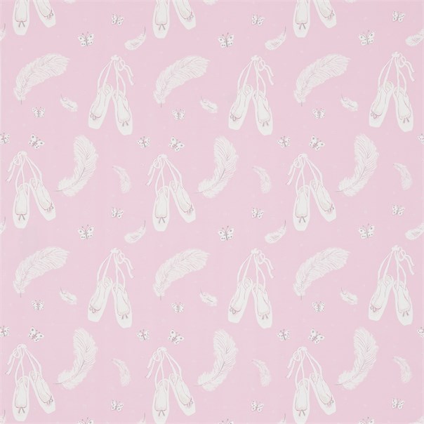 Ballet Shoes Pink Fabric by Sanderson