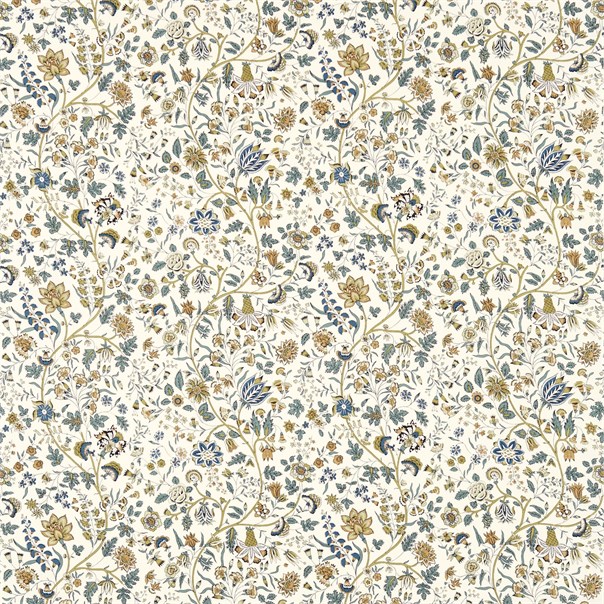 Sita Pewter/Gold Fabric by Sanderson