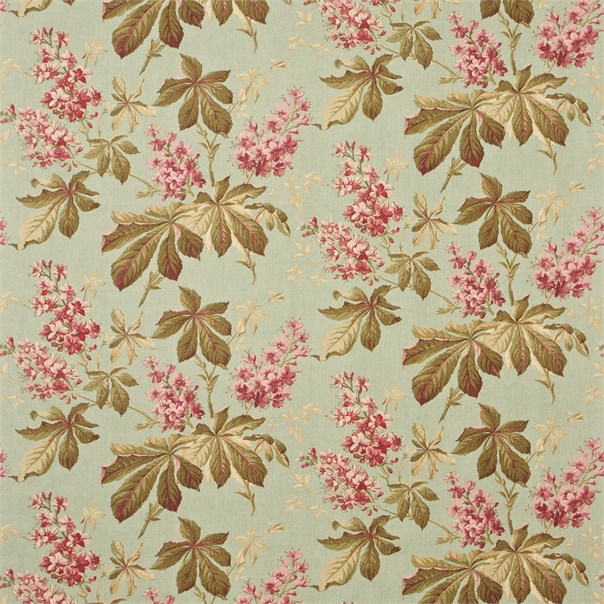 Pavia Duck Egg/Mauve Fabric by Sanderson