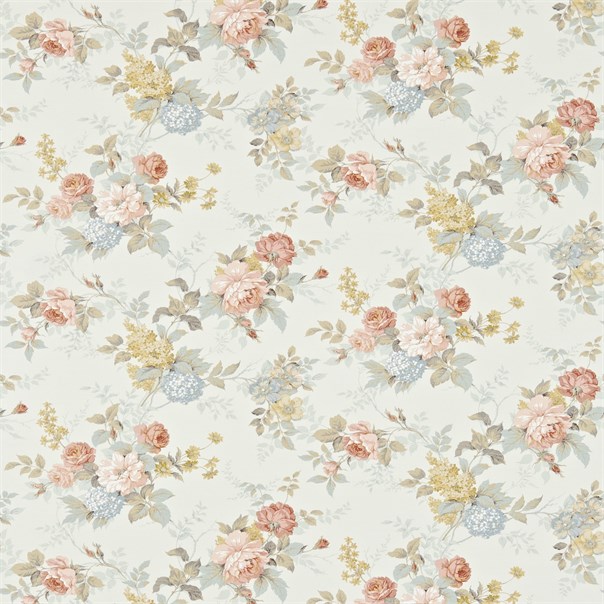 Rosamund Cream/Rose Fabric by Sanderson