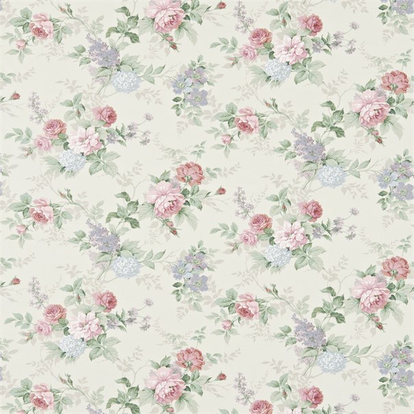 Rosamund Cream/Lilac Fabric by Sanderson