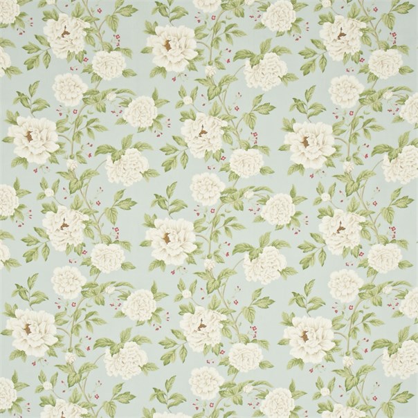 Peony Tree Duck Egg/Cream Fabric by Sanderson