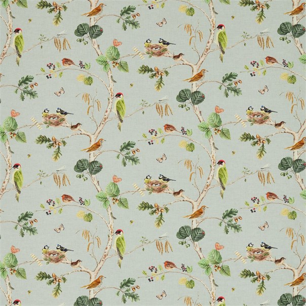 Woodland Chorus Sky Blue/Multi Fabric by Sanderson