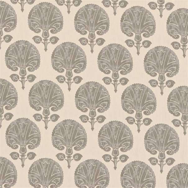 Dalloway Silver/Linen Fabric by Sanderson