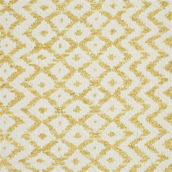 Cheslyn Citron/Cream Fabric by Sanderson