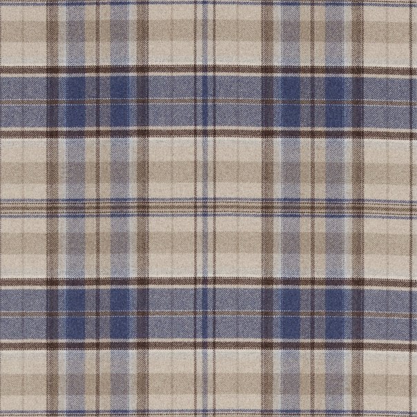 Byron Indigo/Stone Fabric by Sanderson