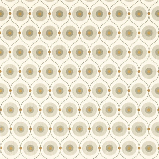 Starla Pewter/Gold Fabric by Sanderson