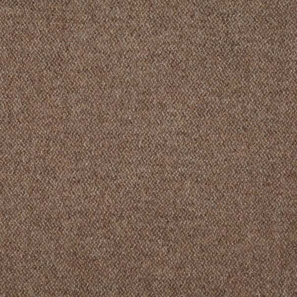 Byron Wool Plain Coffee Fabric by Sanderson