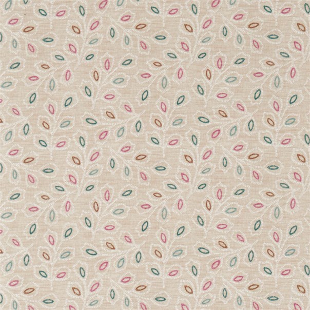 Tea Garden Cerise/Prussian Fabric by Sanderson