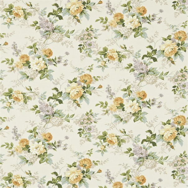 Rosamund Cream/Gold/Blue Fabric by Sanderson