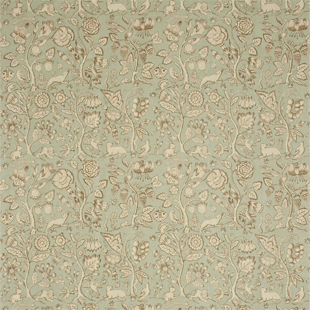 Beaufort Duck Egg/Camel Fabric by Sanderson