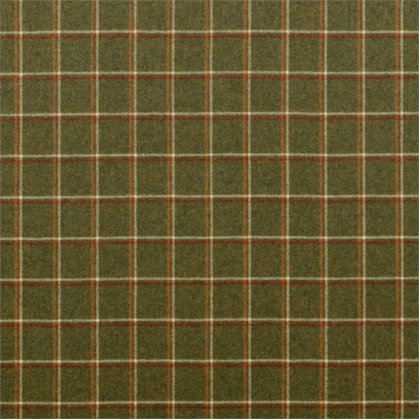 Woodford Check Sage Fabric by Sanderson