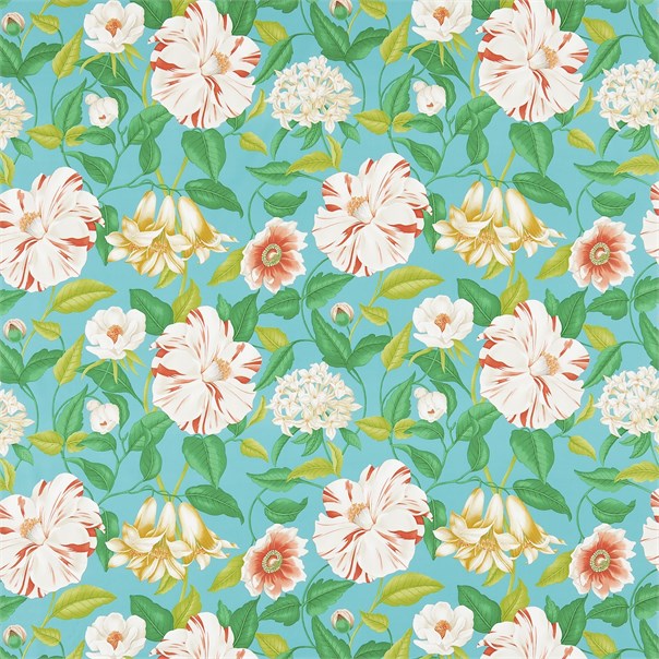 Floreanna Turquoise Fabric by Sanderson