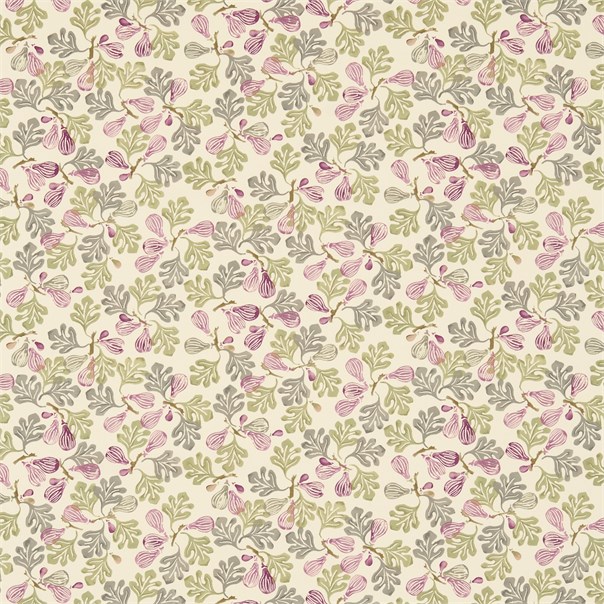 Figs Rose Pink/Moss Fabric by Sanderson