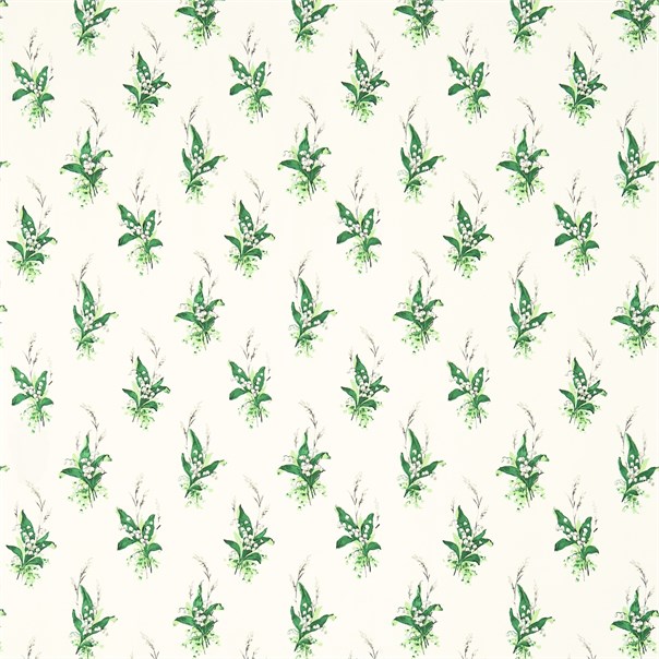 Muguet Emerald/Ivory Fabric by Sanderson