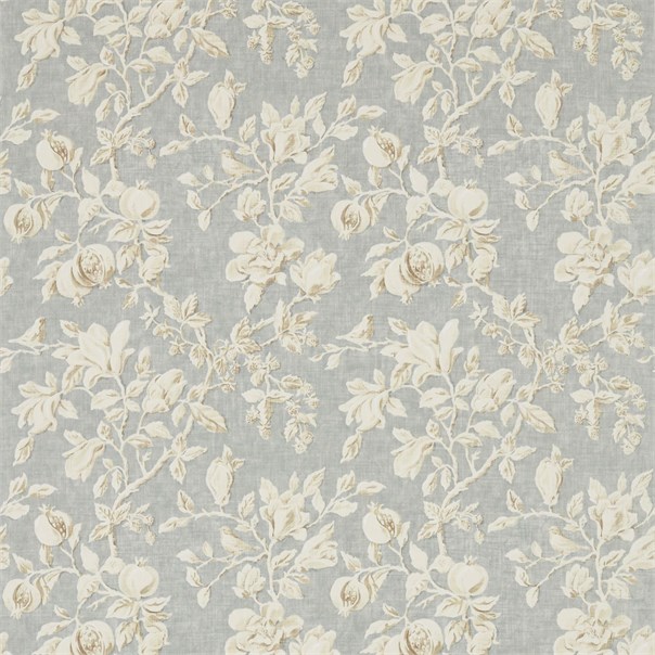 Magnolia & Pomegranate Grey Blue/Parchment Fabric by Sanderson