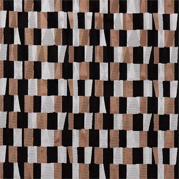 Laszlo Black/Silver Fabric by Sanderson