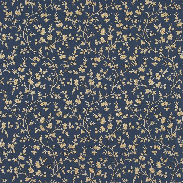 Hermione Indigo/Gold Fabric by Sanderson