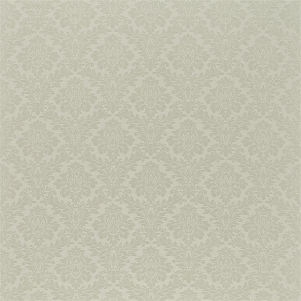 Lymington Damask Silver Fabric by Sanderson