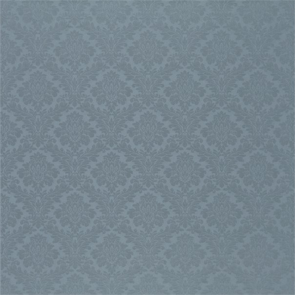 Lymington Damask Mid Blue Fabric by Sanderson