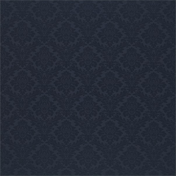 Lymington Damask Indigo Fabric by Sanderson