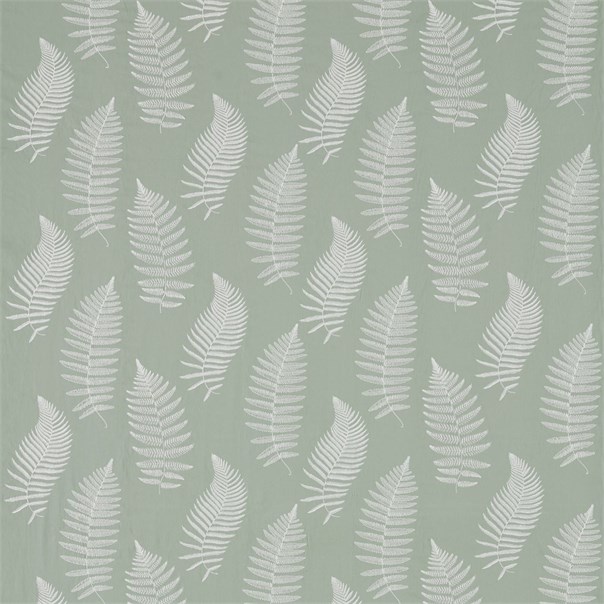 Fern Embroidery Mist Fabric by Sanderson