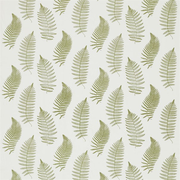 Fern Embroidery Moss Fabric by Sanderson