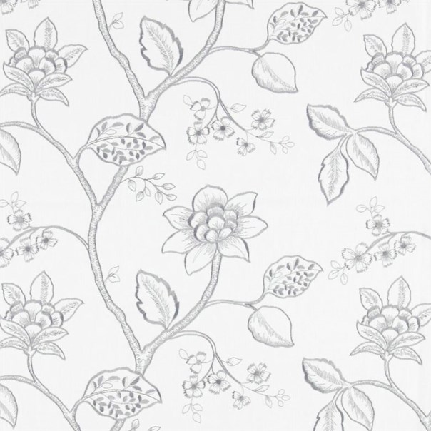 Florica Silver Fabric by Sanderson