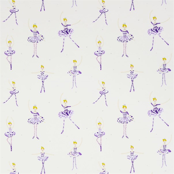 Polly Pirouette Purple Lemon Sparkle and Neutral Fabric by Harlequin