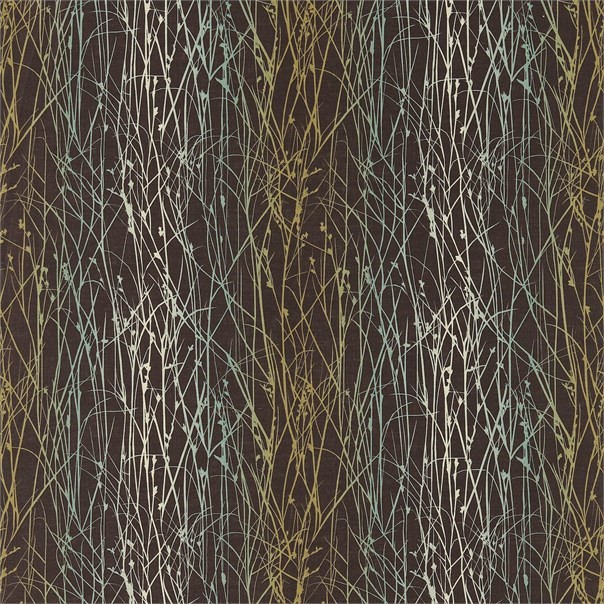 Grasses Peat/Duck Egg/Olive Fabric by Harlequin