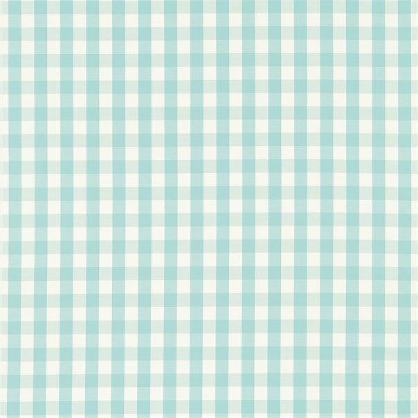 Mimi Check Aqua Fabric by Harlequin