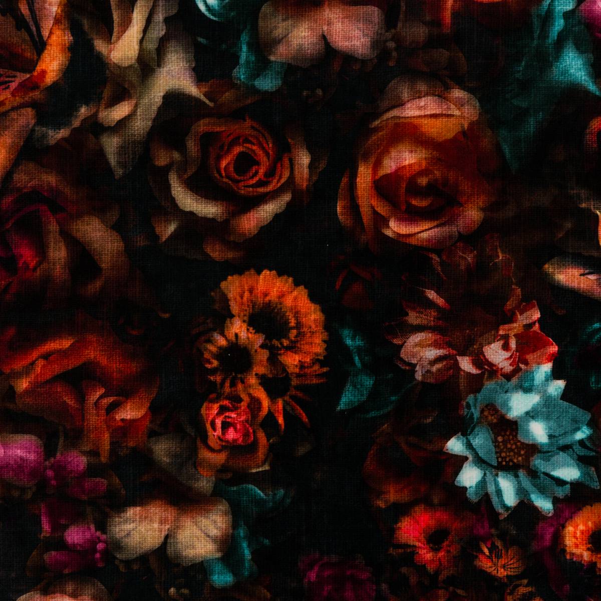 Monet velvet Teal Fabric by Fryetts