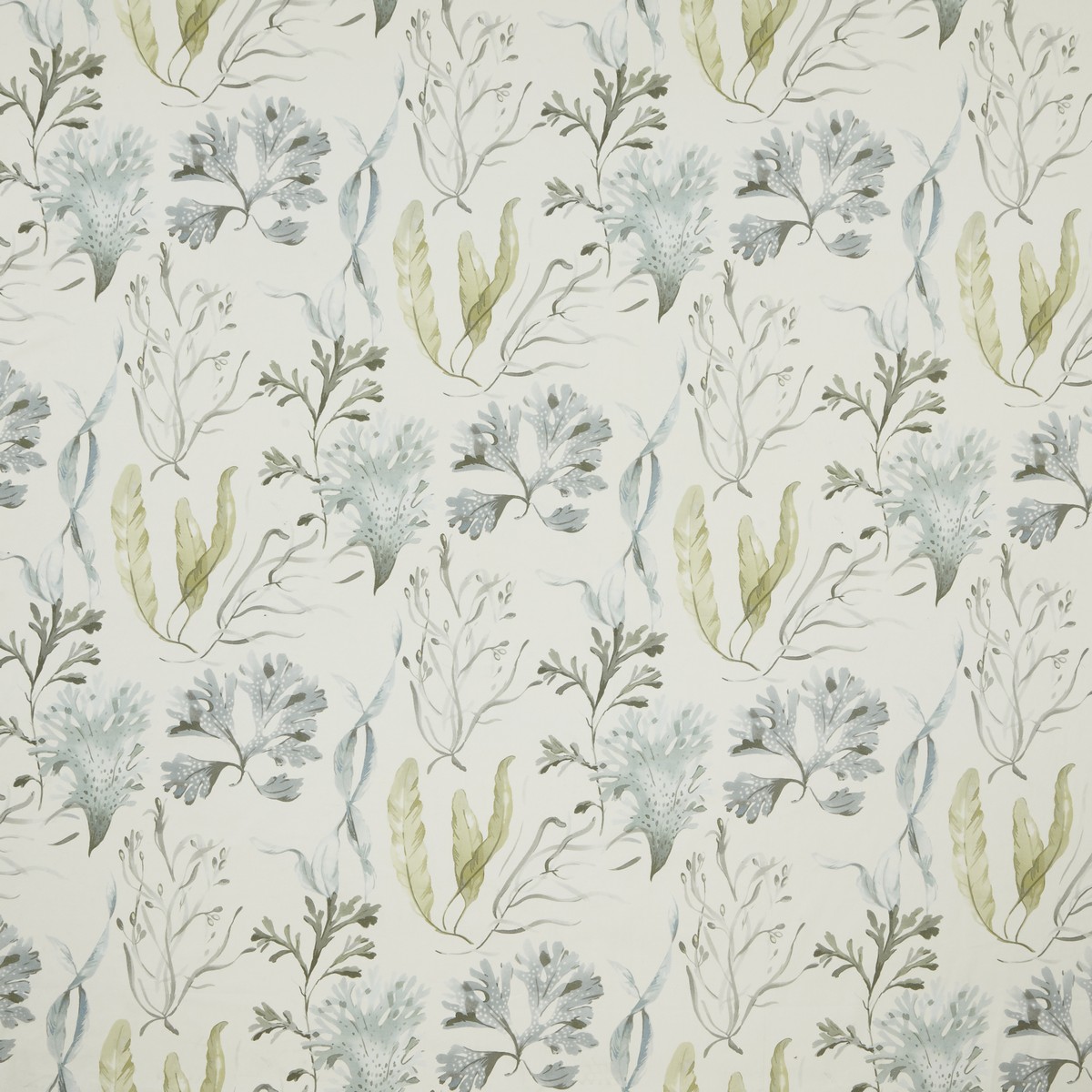 Sea Ferns Aqua Fabric by iLiv