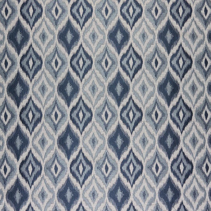 Rhythm Kind Of Blue Fabric by Fibre Naturelle