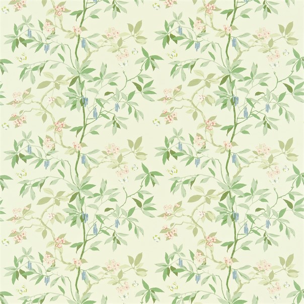 Cherry Bough Rose/Cream Fabric by Sanderson