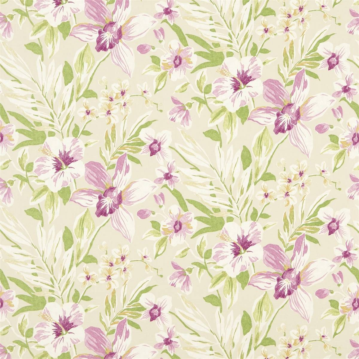 Samaya Berry/Cream Fabric by Sanderson