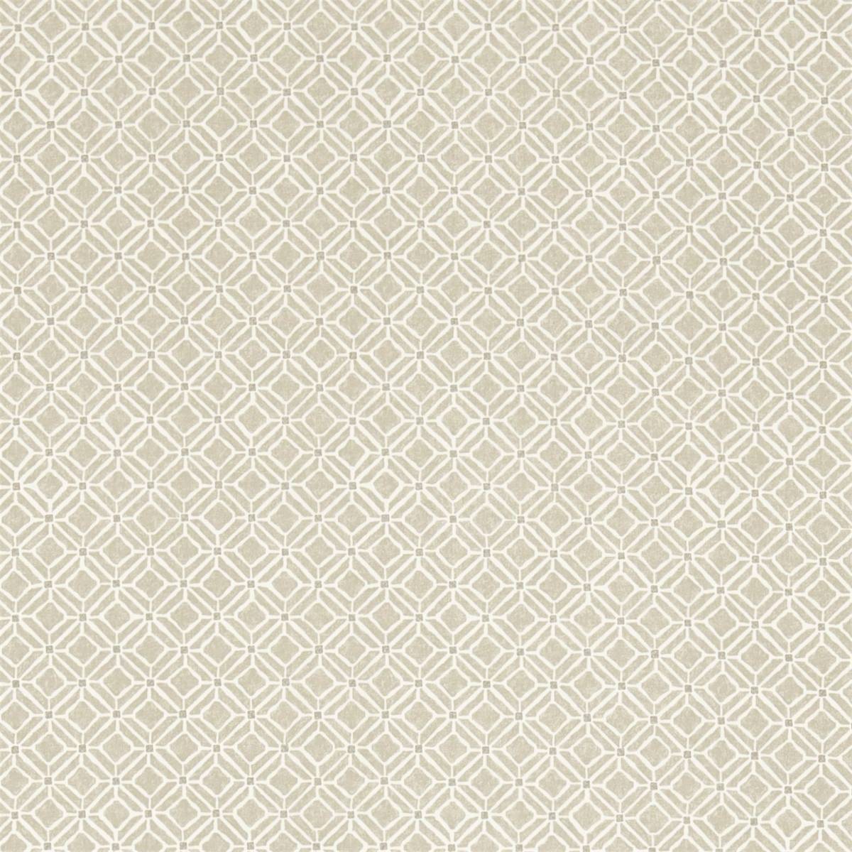 Fretwork Linen/Taupe Fabric by Sanderson