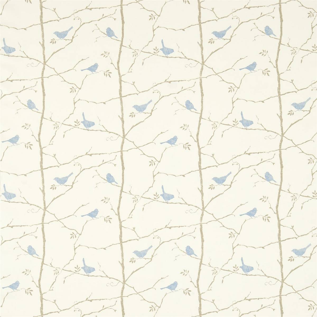 Dawn Chorus Mineral Blue Fabric by Sanderson