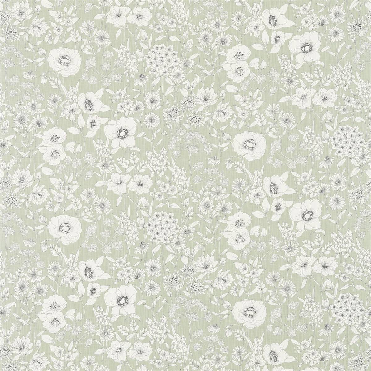 Maelee Celadon Fabric by Sanderson