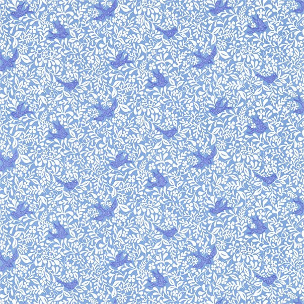 Larksong Marine/Indigo Fabric by Sanderson