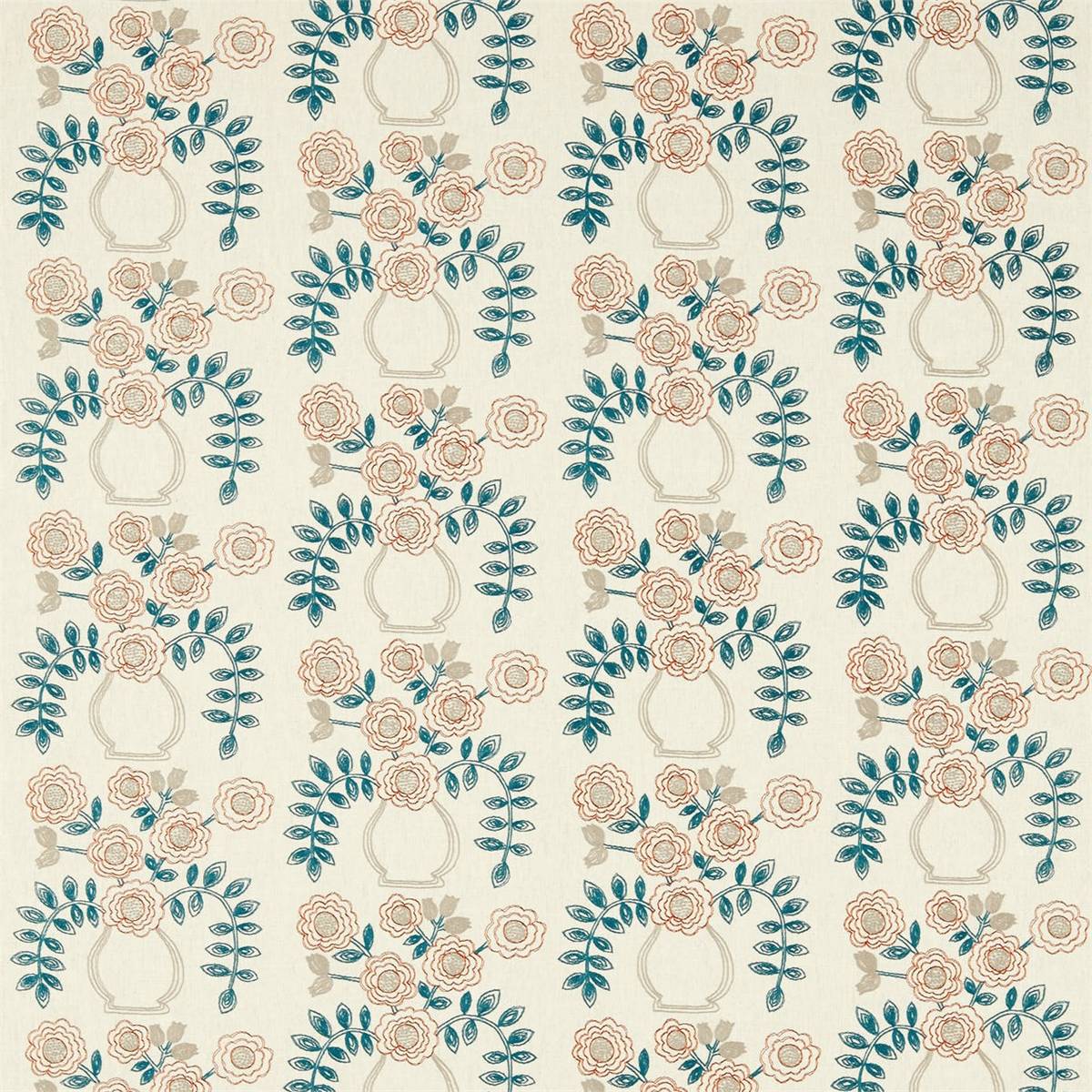 Flower Pot Brick Fabric by Sanderson