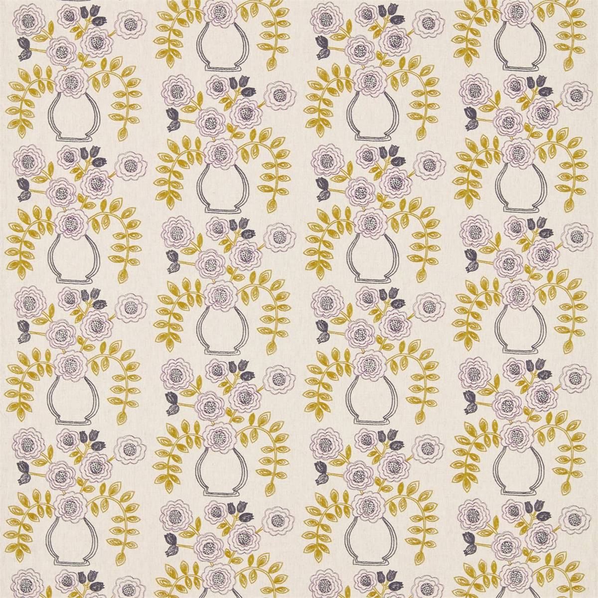 Flower Pot Fig/Olive Fabric by Sanderson