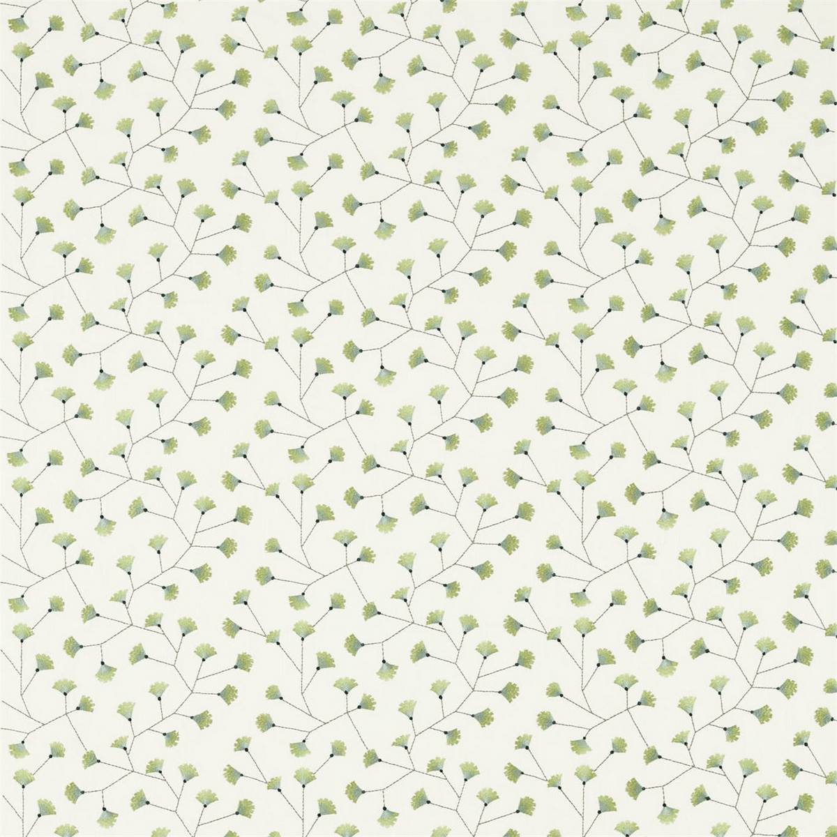 Gingko Trail Winter Rocket Fabric by Sanderson