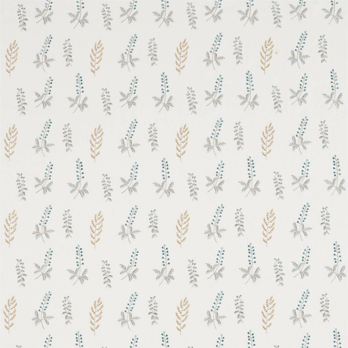 Bilberry Dijon/Teal Fabric by Sanderson